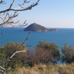 L'isola di Gallinara vista da via Julia Augusta ad Albenga