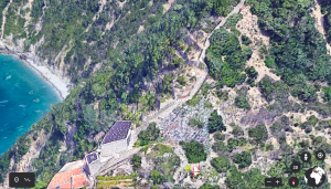 La scalinata di Monesteroli vista con Google Earth
